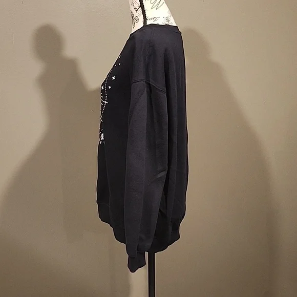 Black Sweatshirt with Yellow Butterfly Design - Picture 5 of 5